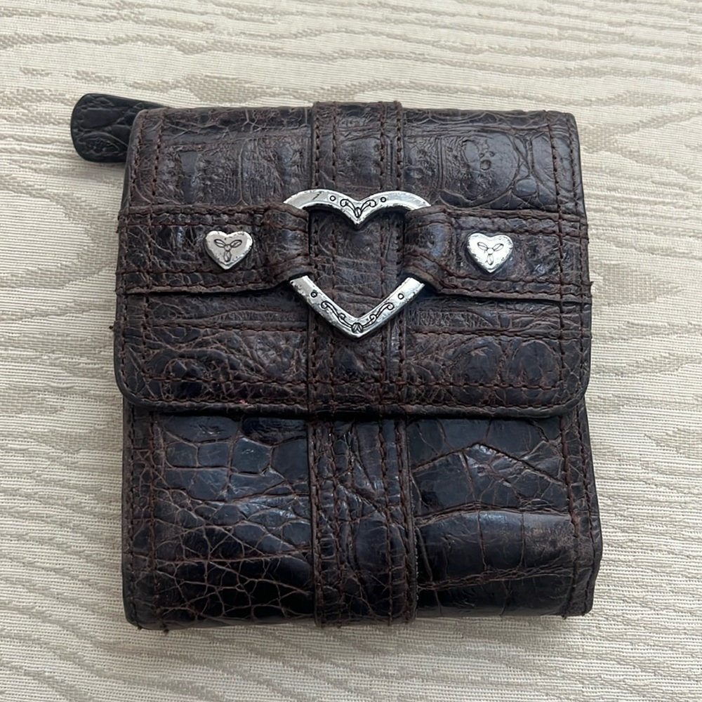 Woman's French wallet with silver hearts
Excellent condition